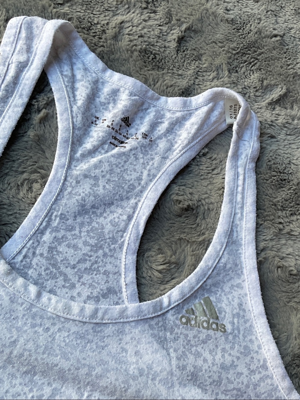 adidas White Racerback Tank Top - Picture 3 of 5